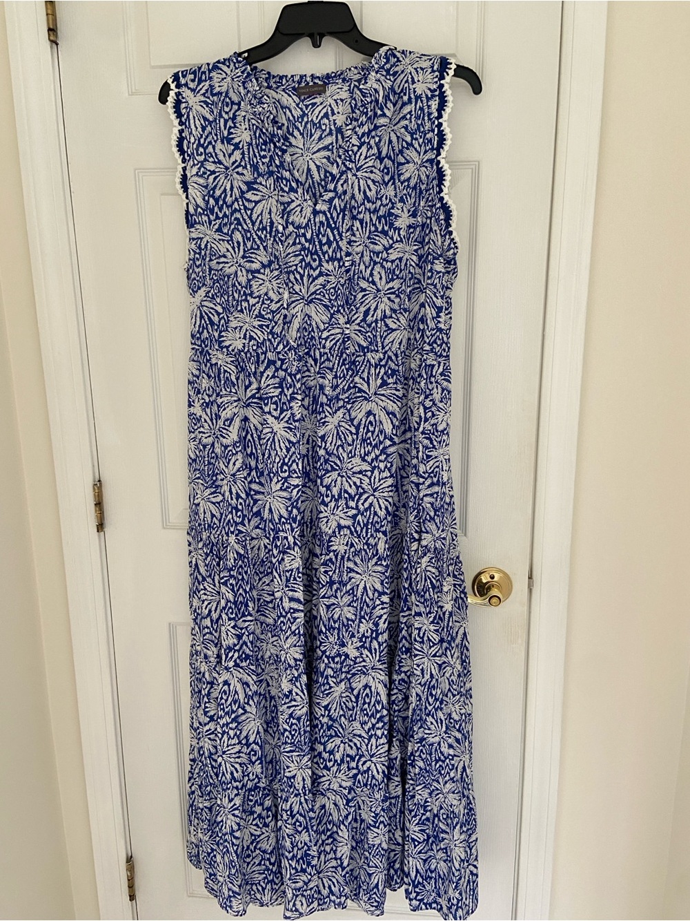 Vince Camuto Blue and White Floral Maxi Dress